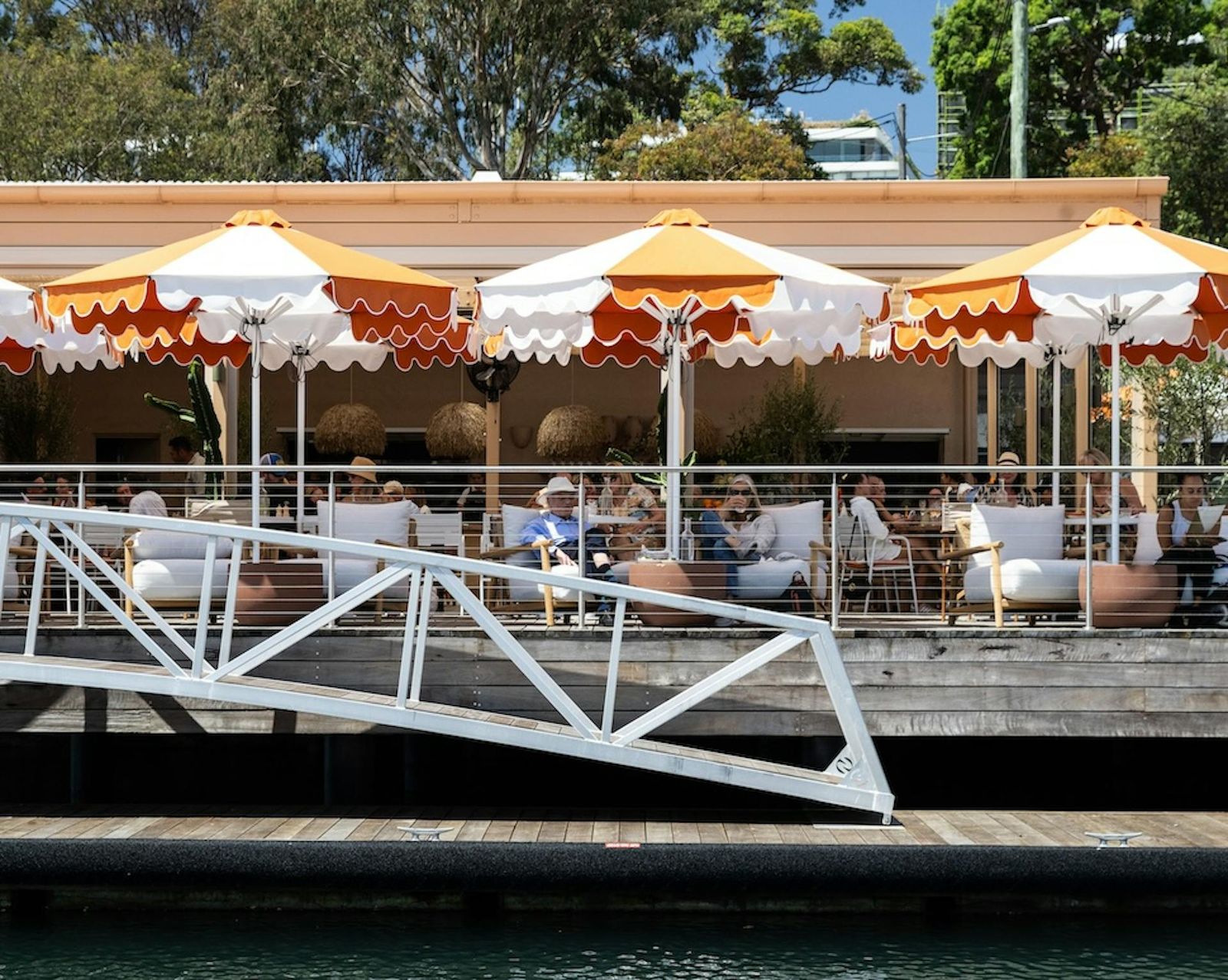 The deck and gangway at Calico Marina